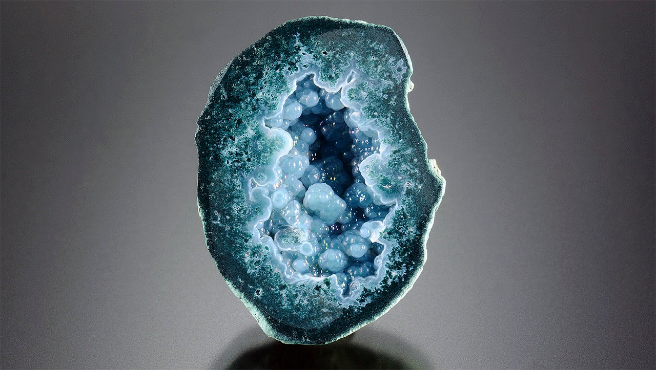 Blue crystal geode